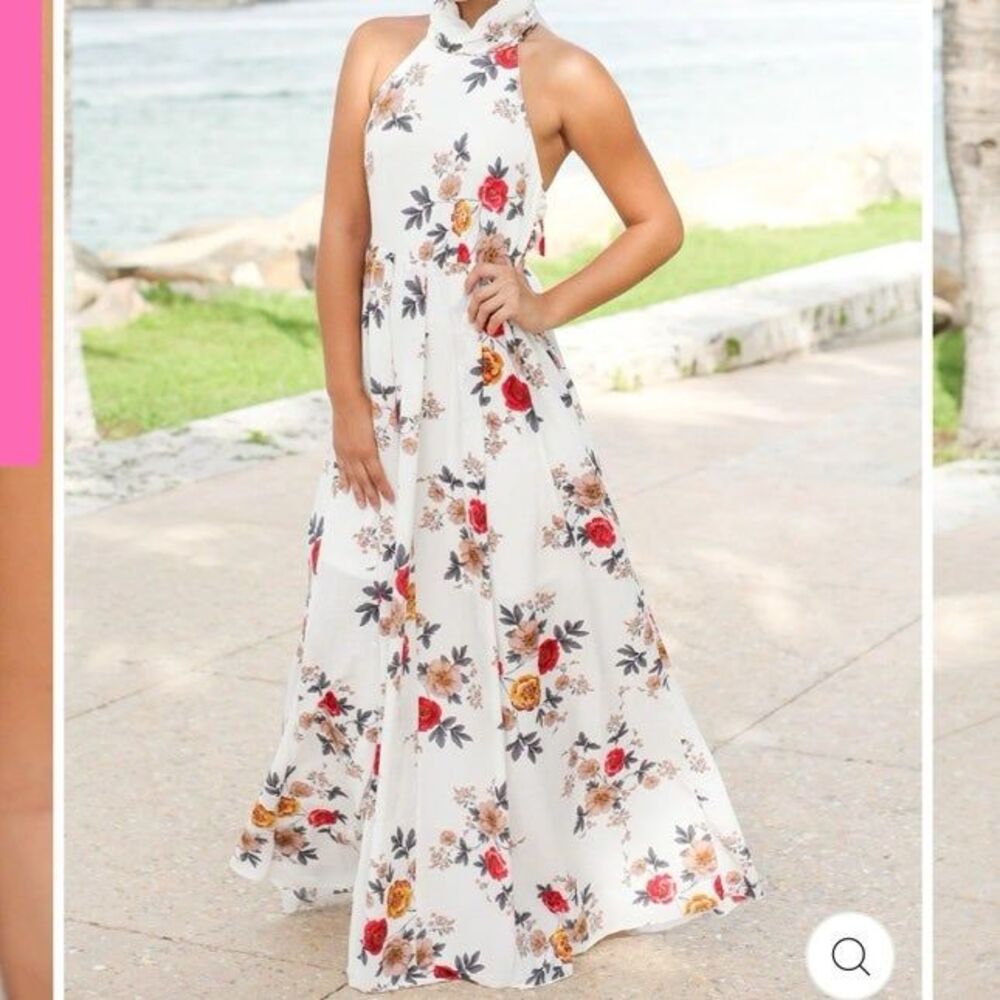 Saved by the dress floral maxi by xtaren NWT sz l